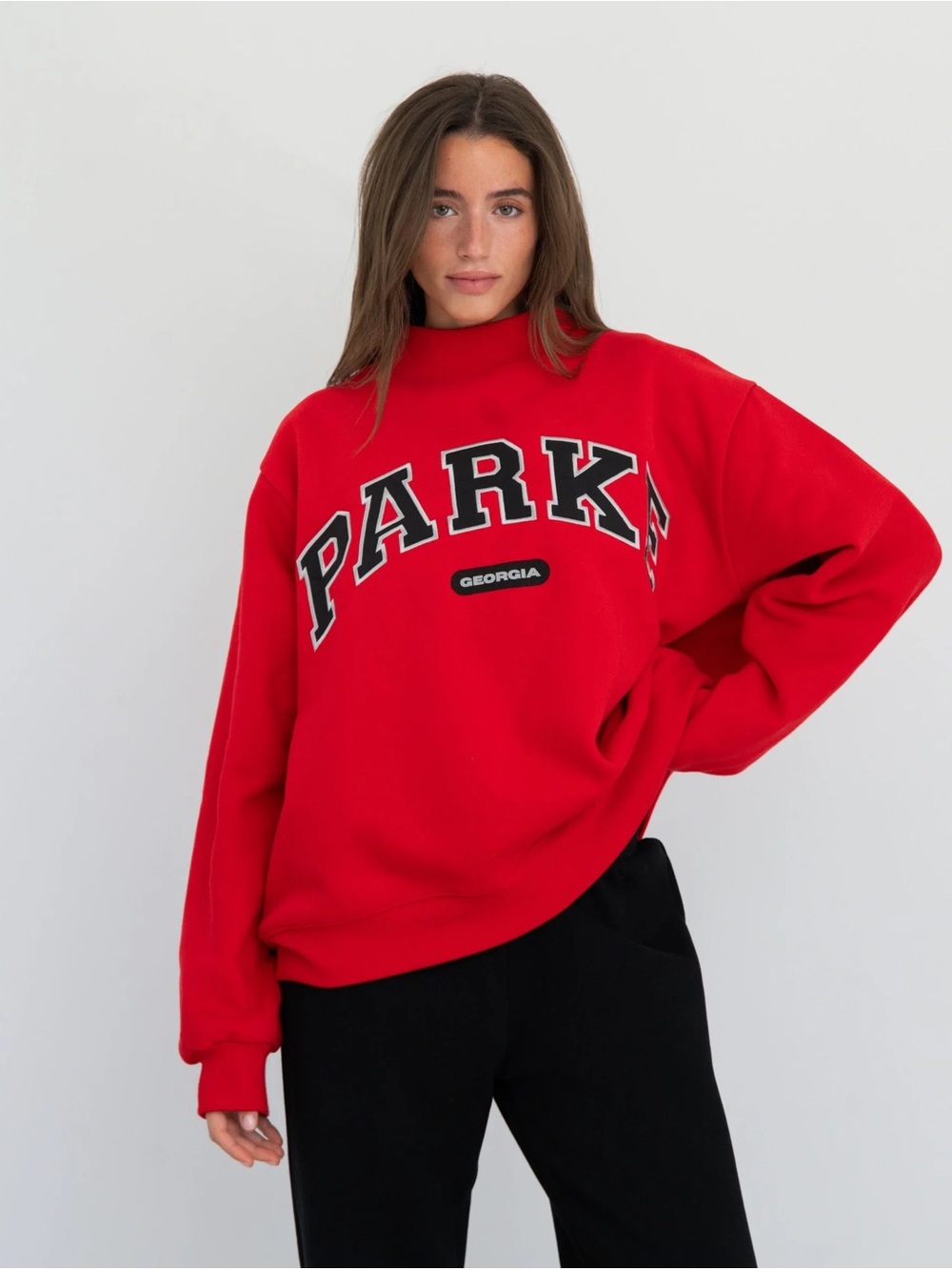 Parke x 47 Red University of Georgia mockneck